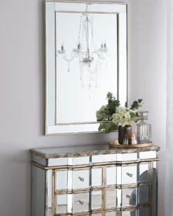 Vægspejl FENIOUX 60 cm 90 cm Sølv