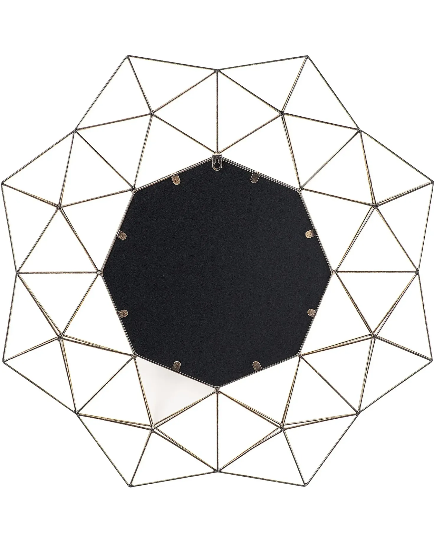 Vægspejl GAILLAC 80 cm 80 cm Metal Guld
