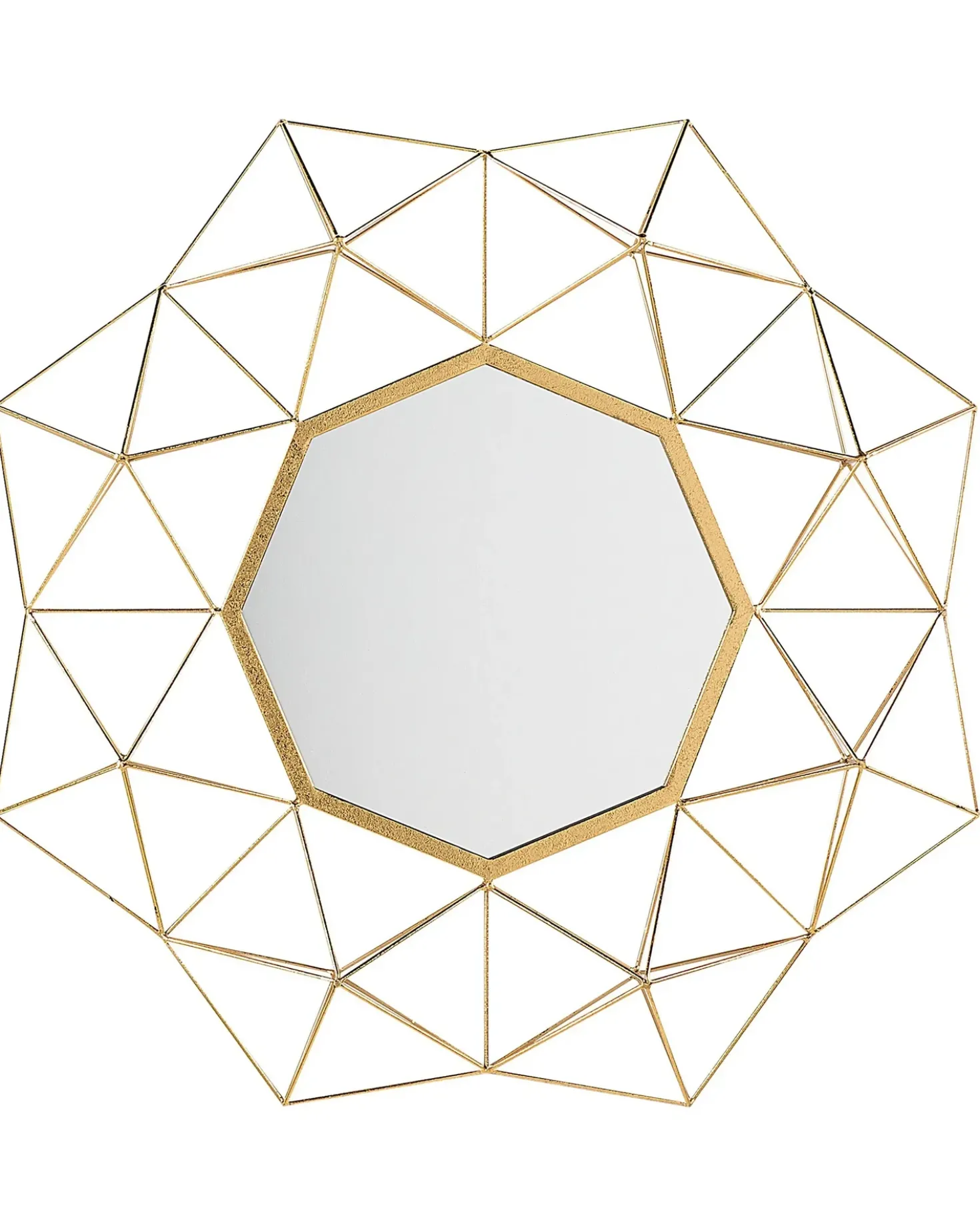 Vægspejl GAILLAC 80 cm 80 cm Metal Guld