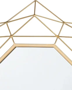 Vægspejl HILLION 60 cm 60 cm Metal Guld