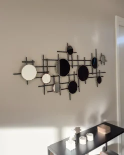 Vægspejl IBOS 113 cm 55 cm Metal Sort