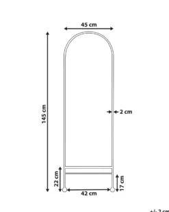 Vægspejl JARNAGES 45 cm 145 cm Metal Hvid