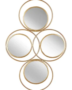 Vægspejl LESCAR 50 cm 80 cm Metal Guld
