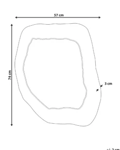 Vægspejl MARTYRE 57 cm 74 cm Grøn