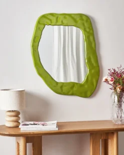 Vægspejl MARTYRE 57 cm 74 cm Grøn