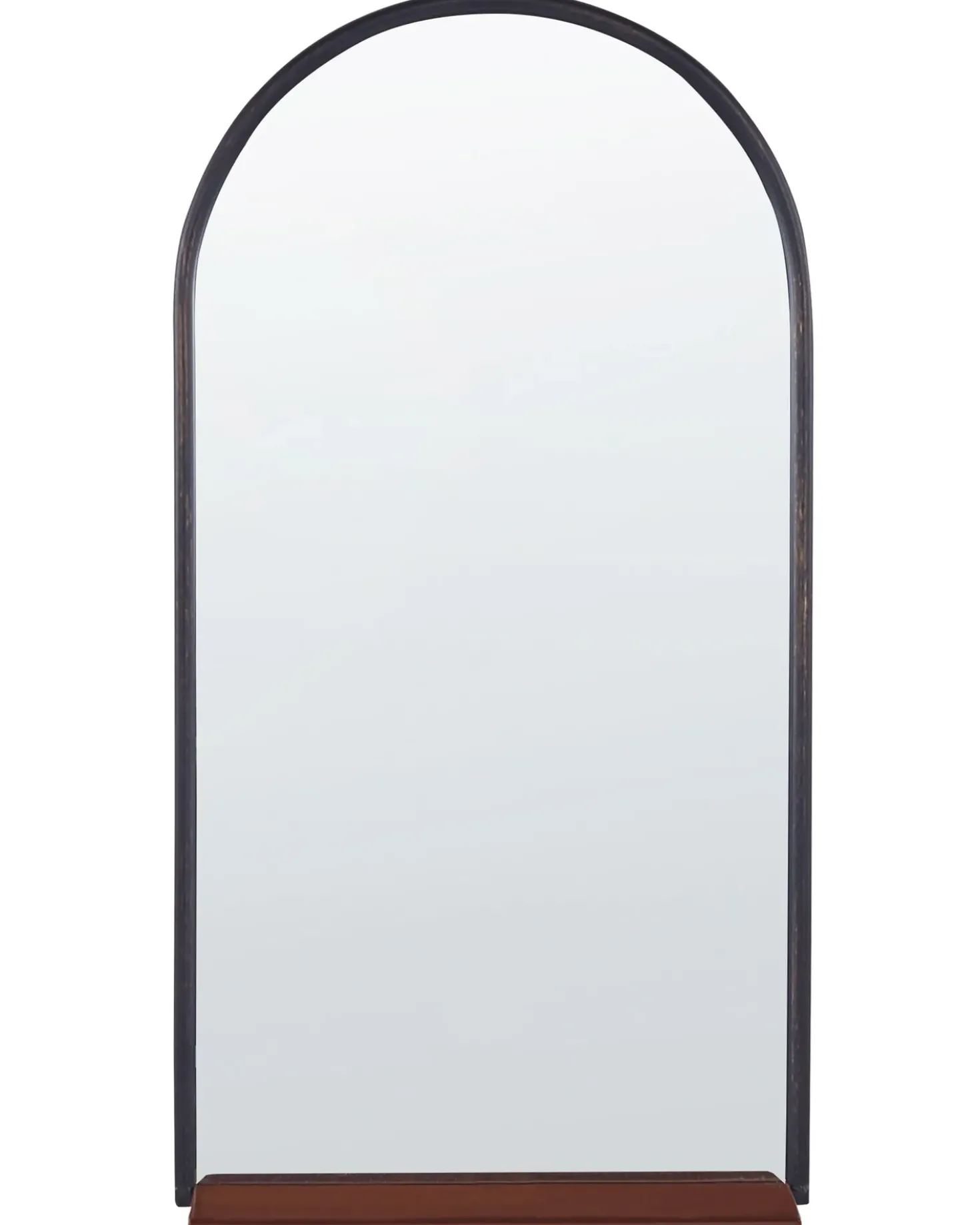 Vægspejl med hylde DOMME 40 cm 67 cm Metal Sort
