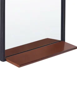 Vægspejl med hylde DOMME 40 cm 67 cm Metal Sort