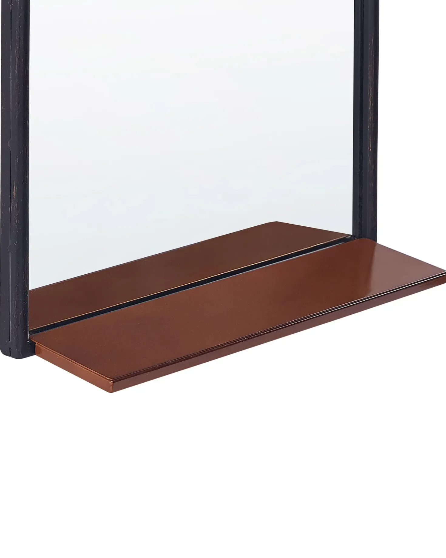 Vægspejl med hylde DOMME 40 cm 67 cm Metal Sort