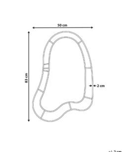 Vægspejl MONTSEC 49 cm 83 cm Lilla