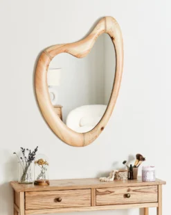 Vægspejl NEURE 90 cm 77 cm Ædelgran Naturlig
