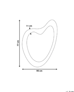 Vægspejl NEURE 90 cm 77 cm Ædelgran Naturlig