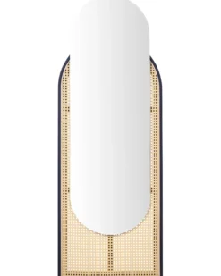 Vægspejl NEVERS 53 cm 143 cm PE-rattan Naturlig