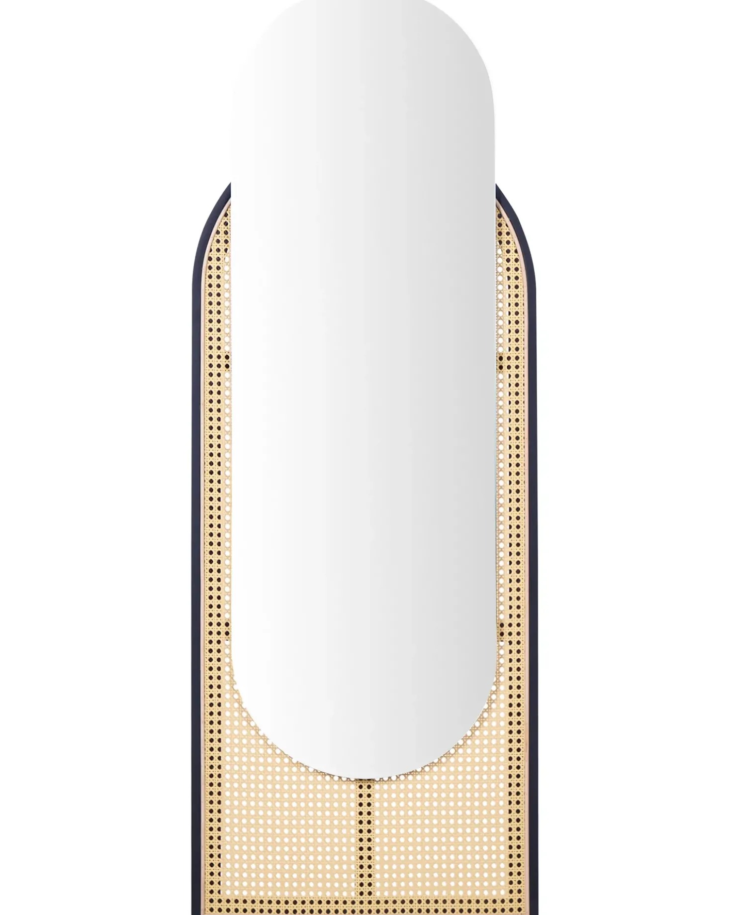 Vægspejl NEVERS 53 cm 143 cm PE-rattan Naturlig