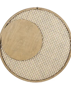 Vægspejl PALAU 60 cm 60 cm Rattan Naturlig