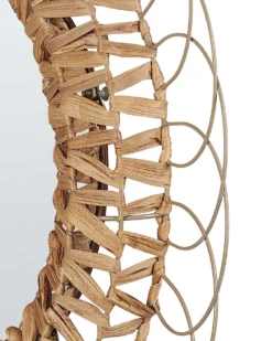 Vægspejl PAMOL 67 cm 67 cm Flet Naturlig