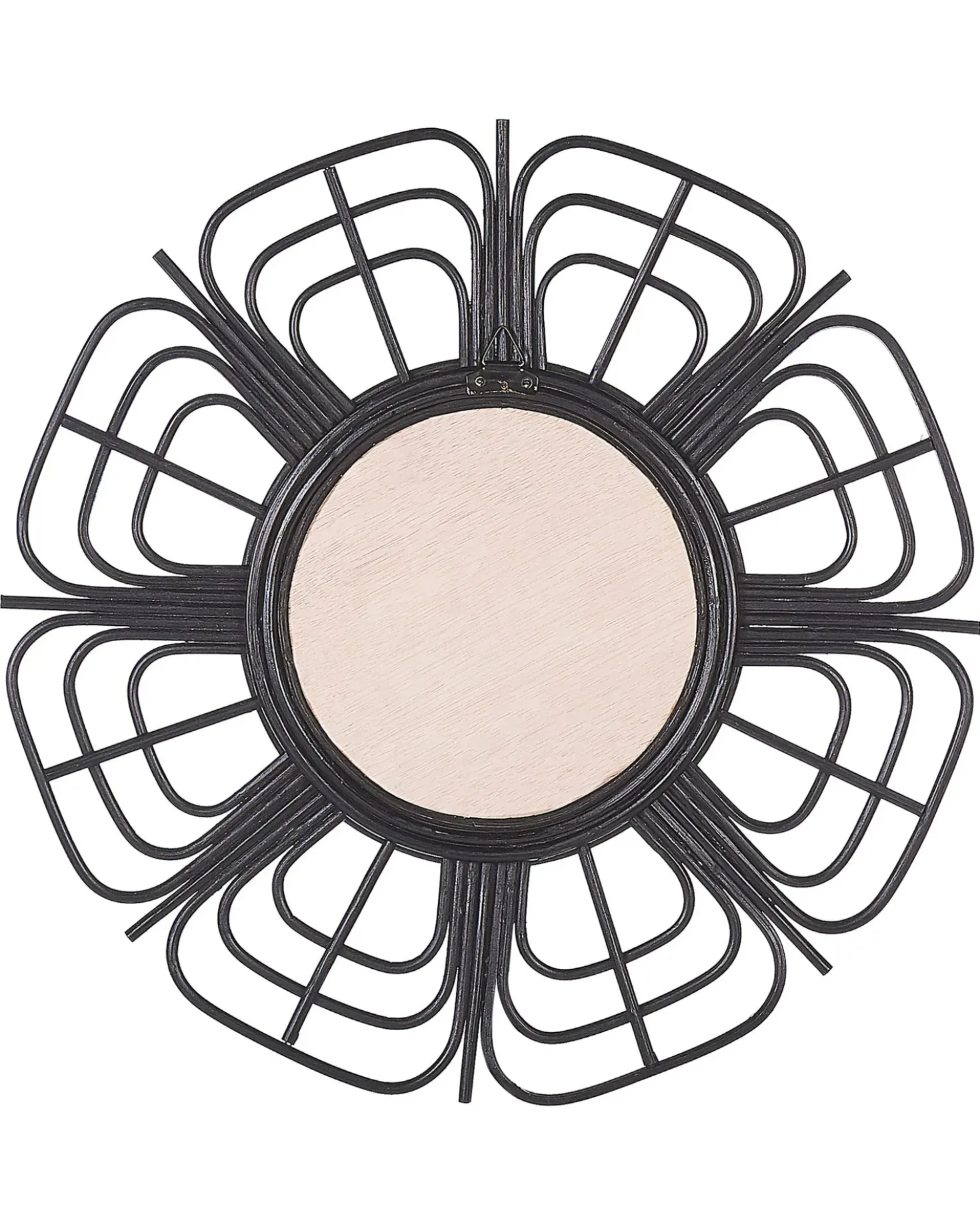 Vægspejl PASAKU 60 cm 60 cm Rattan Sort