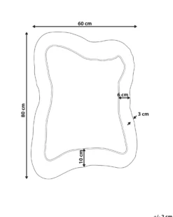 Vægspejl PENCRAN 60 cm 80 cm Lyserød