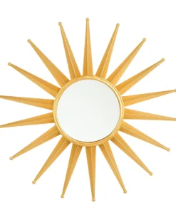 Vægspejl PERELLI 60 cm 60 cm Metal Guld