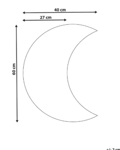 Vægspejl PESMES 40 cm 60 cm Sølv