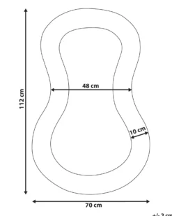 Vægspejl PLANCHEZ 70 cm 112 cm Boucle Lyserød