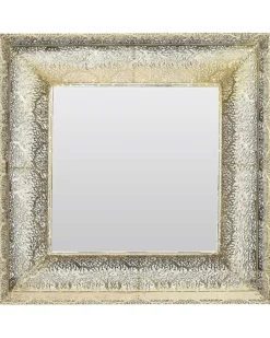 Vægspejl PLERIN 60 cm 60 cm Metal Guld