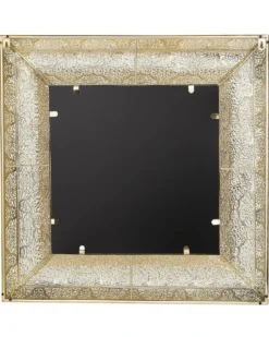 Vægspejl PLERIN 60 cm 60 cm Metal Guld
