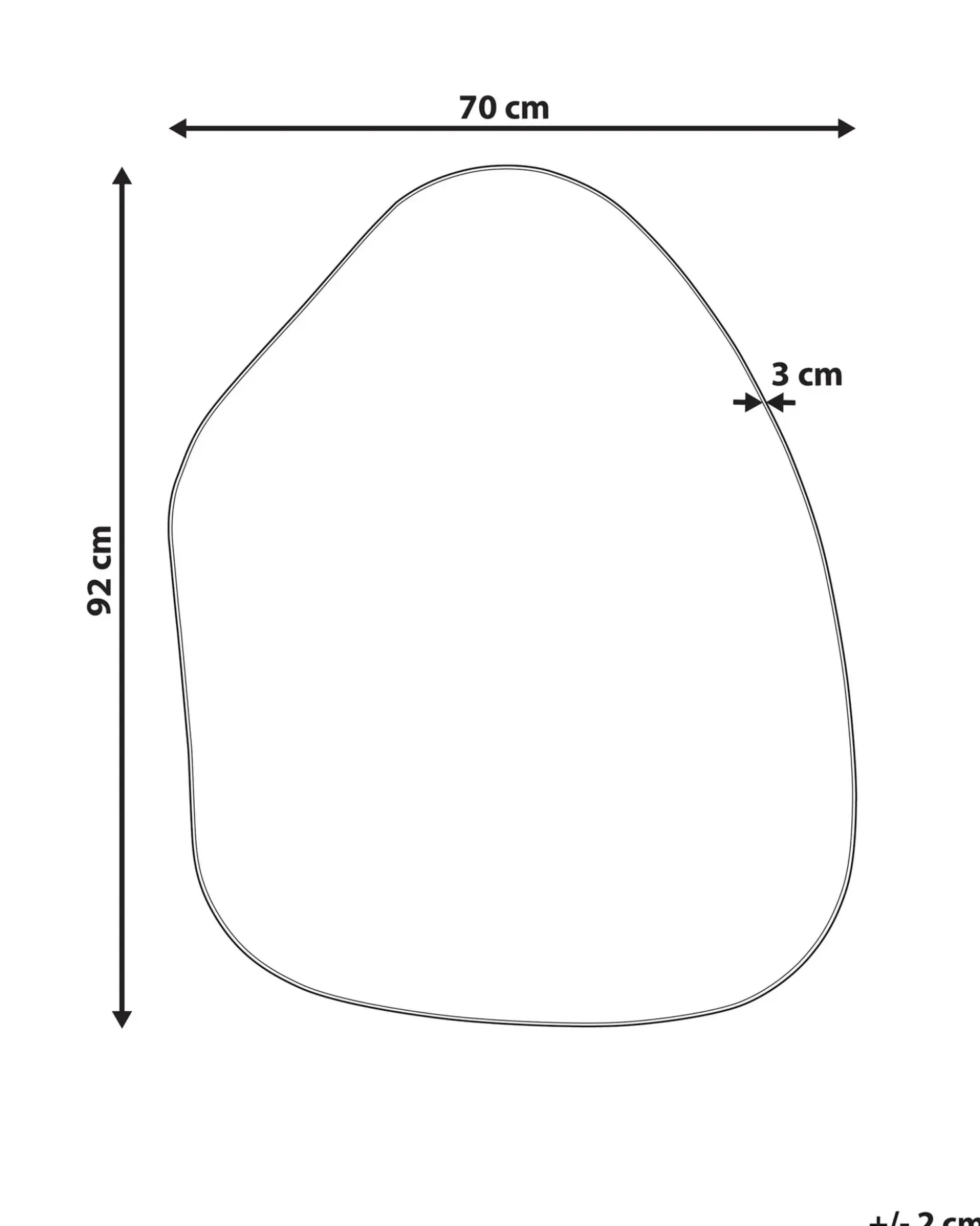 Vægspejl PUTEAUX 70 cm 92 cm Metal Guld