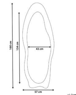 Vægspejl REIGNY 57 cm 160 cm Velour Olivengrøn