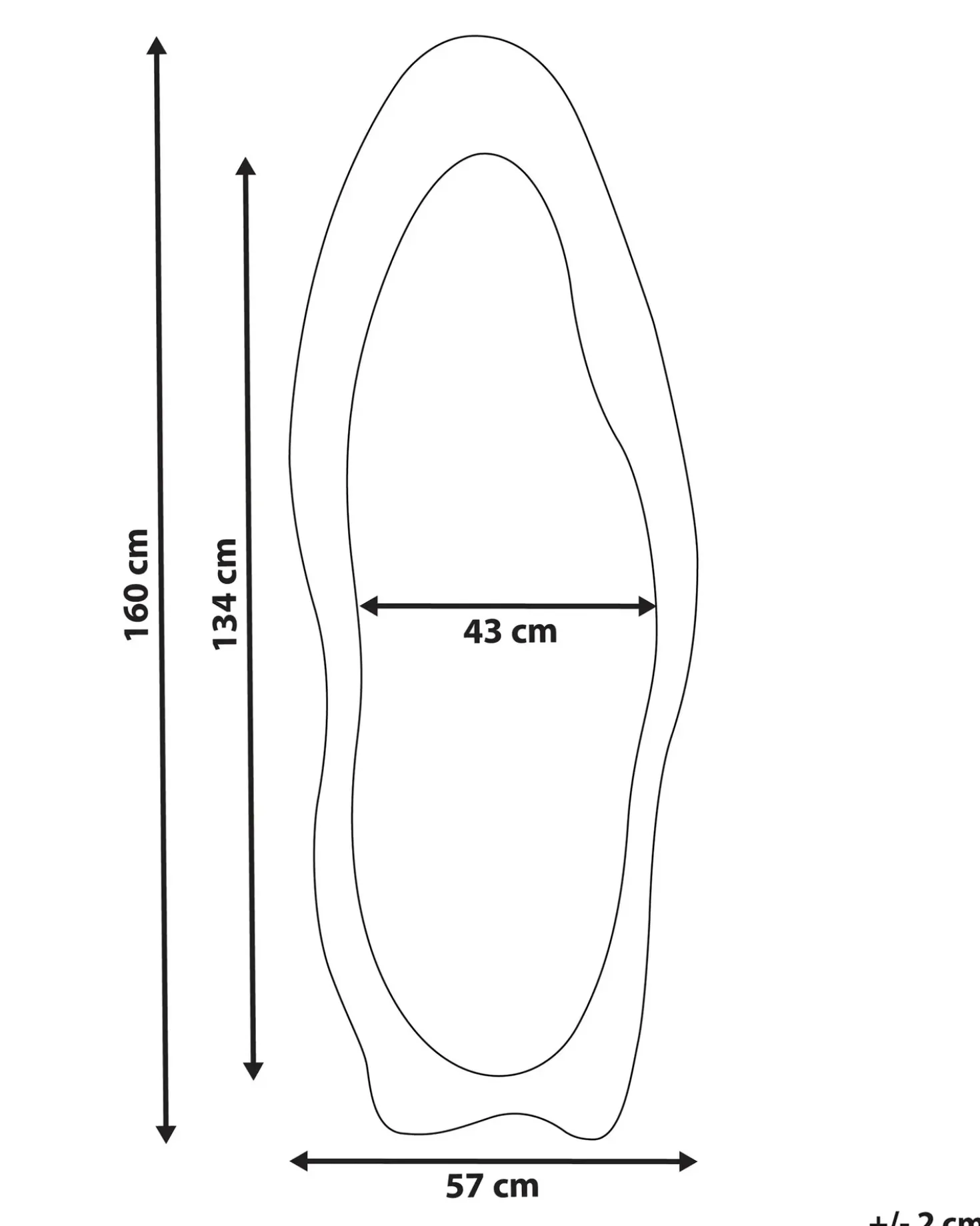 Vægspejl REIGNY 57 cm 160 cm Velour Olivengrøn