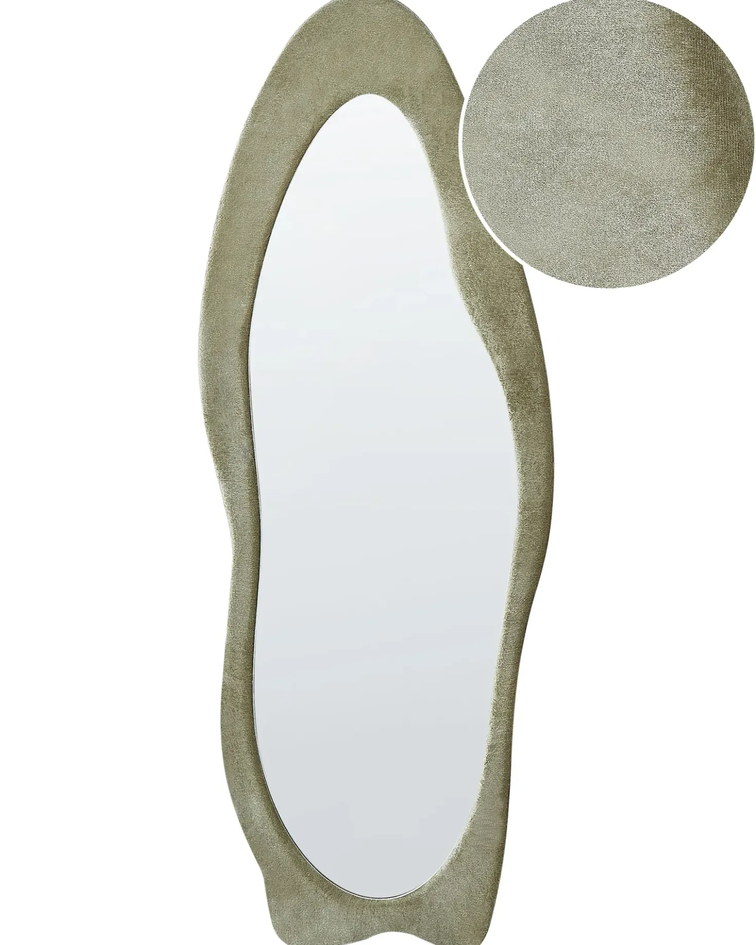 Vægspejl REIGNY 57 cm 160 cm Velour Olivengrøn