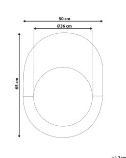 Vægspejl RETY 50 cm 65 cm Sten Rosa guld