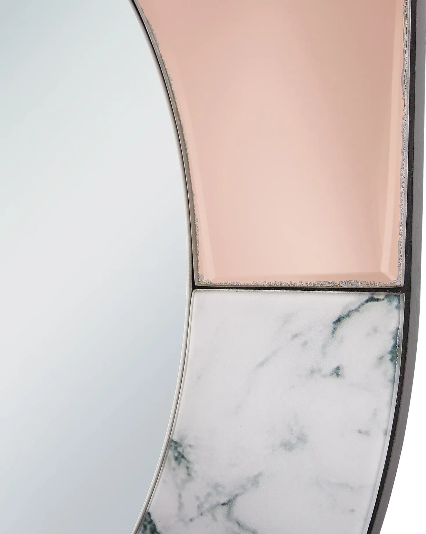 Vægspejl RETY 50 cm 65 cm Sten Rosa guld