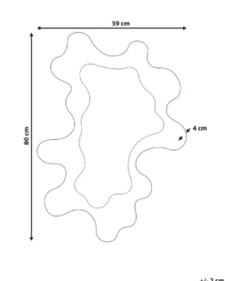 Vægspejl ROSCOFF 59 cm 80 cm Blå