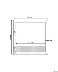 Vægspejl ROSELL 60 cm 60 cm Lysebrun