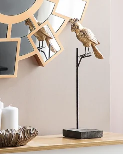 Vægspejl ROZEL 80 cm 80 cm Guldbrun