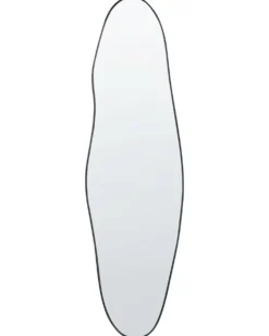 Vægspejl SALINS 47 cm 160 cm Metal Sort