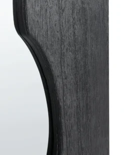 Vægspejl SAULLCET 75 cm 175 cm Paulownia træ Sort