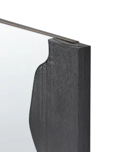 Vægspejl SAULLCET 75 cm 175 cm Paulownia træ Sort