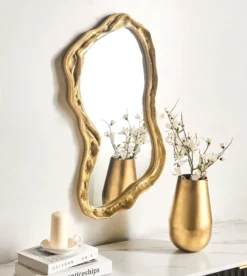 Vægspejl SERY 38 cm 75 cm Guld