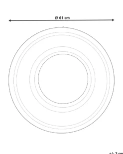 Vægspejl SOLEDAD 61 cm 61 cm Bambus Hvid