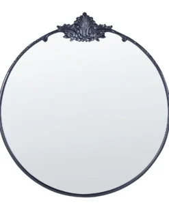 Vægspejl SOMMANT 67 cm 76 cm Metal Sort
