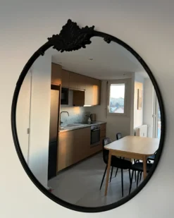 Vægspejl SOMMANT 67 cm 76 cm Metal Sort