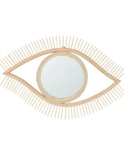 Vægspejl SOYOPA 79 cm 48 cm Bambus Naturlig