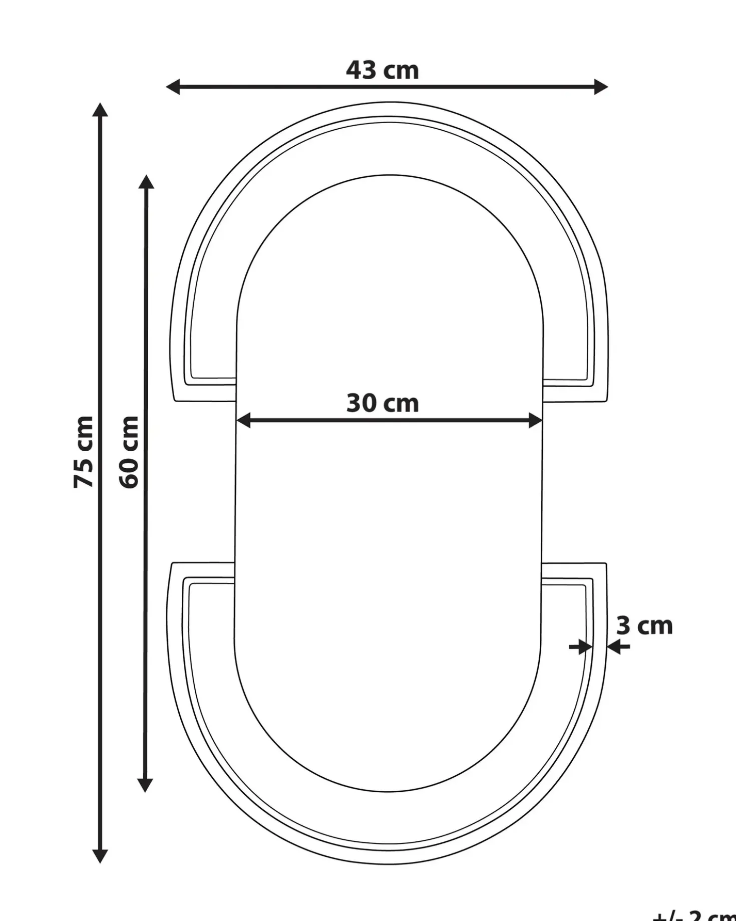 Vægspejl STAINS 43 cm 75 cm PE-rattan Naturlig
