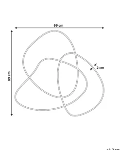 Vægspejl TAILLY 99 cm 89 cm Sort