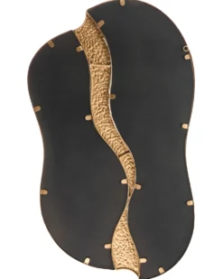 Vægspejl TAWLEY 45 cm 76 cm Metal Guld