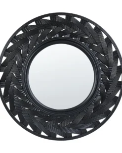 Vægspejl TIERGA 60 cm 60 cm Sort