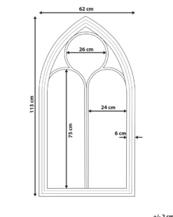 Vægspejl TRELLY 62 cm 113 cm Metal Sort