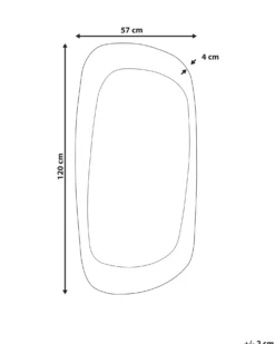 Vægspejl TRIZAY 57 cm 120 cm Træ Brun