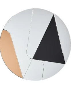 Vægspejl TROUVILLE 80 cm 80 cm Sort/guld
